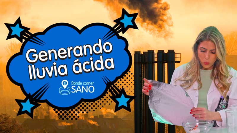 Experimento de lluvia ácida problemática