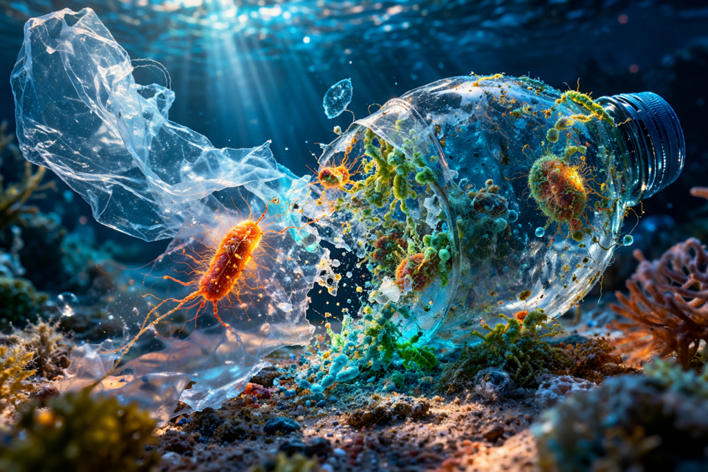 Bacterias marinas capaces de descomponer plásticos